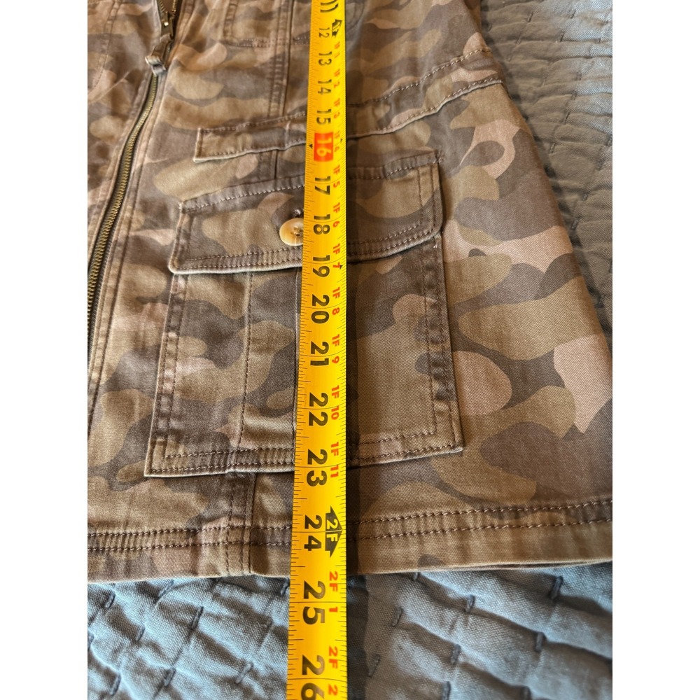Express Camo Utility Flight Jacket Women's M Military Safari Cotton Stretch - Picture 11 of 13